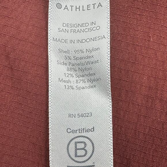 Athleta Pants Womens 2 Burgundy Trekkie Hybrid Crop Tight Stretch Workout Gym - Picture 8 of 14